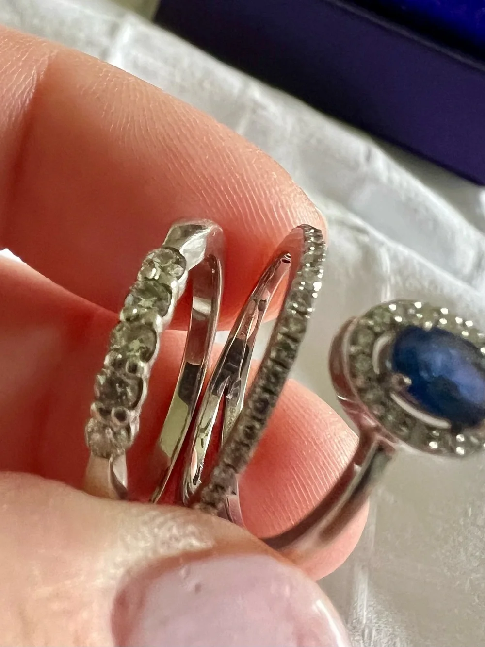 Hearts on fire and Simon G timeless blue